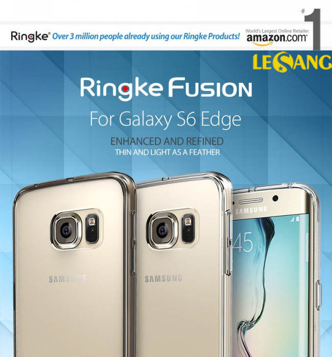 Ốp lưng Samsung S6 Edge Ringke Fusion trong suốt 12